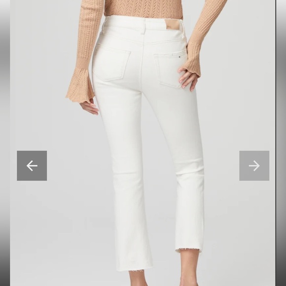 Paige Colette Crop Flare Raw Hem Jeans - Picture 2 of 12